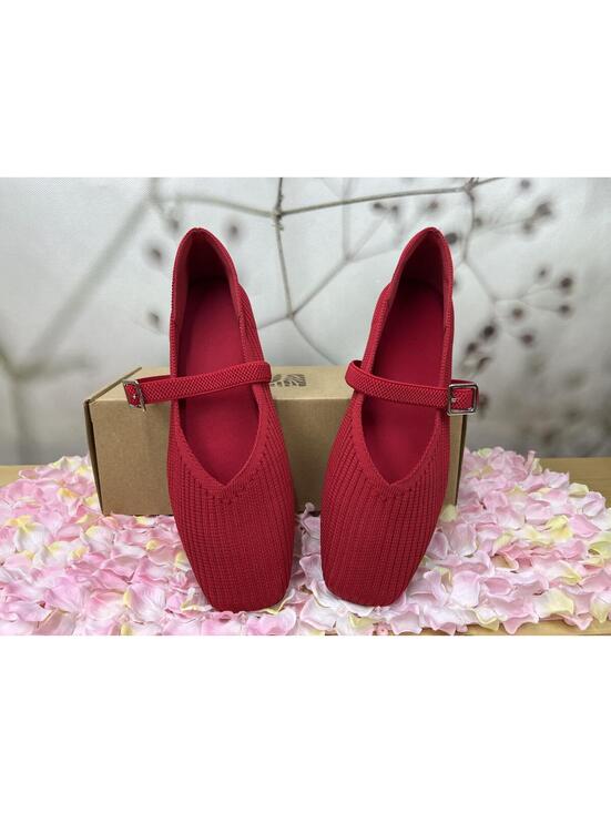 Shoes - NEW with tag Red flats, memory soles